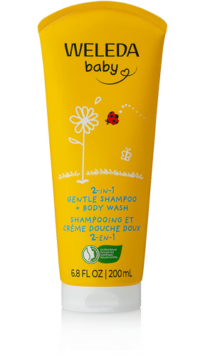 Weleda Baby gentle 2-in-1 shampoo and body wash for children.