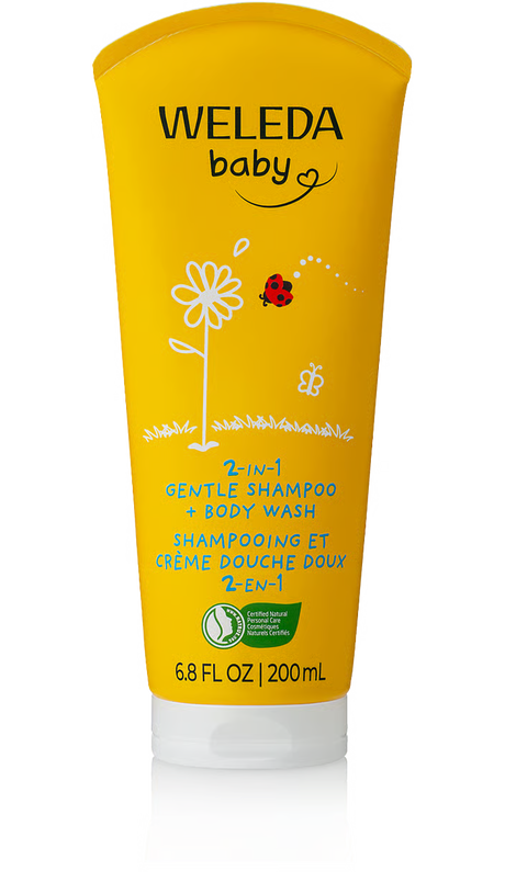 Weleda Baby gentle 2-in-1 shampoo and body wash for children.