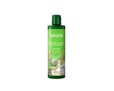 Weleda Refresh zesty citrus shower cream for a fresh daily cleanse.